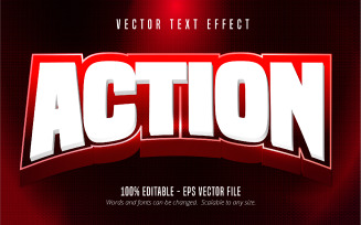 Action - Editable Text Effect, Cartoon Text Style, Graphics Illustration
