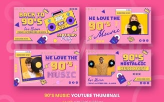 Back to 90s music youtube thumbnail Social Media