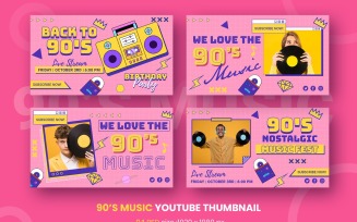Back to 90s music youtube thumbnail Social Media