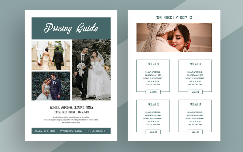 Best Photography Pricing Guide Flyer Corporate Identity