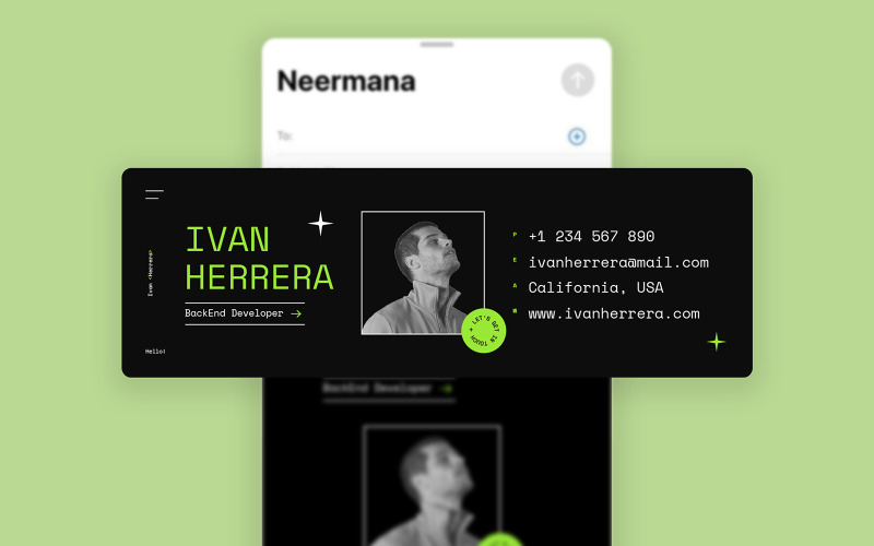 Email Signature Template - Retro Hypebeast Style UI Element