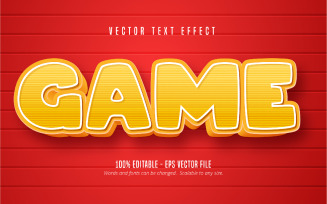 Game - Editable Text Effect, Cartoon Text Style, Graphics Illustration