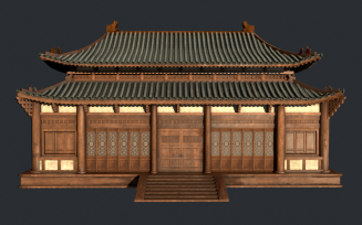 Old Asian japanese & Chinese Realistic Building