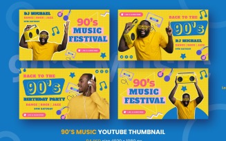 90's Music Fastival Youtube Thumbnail Social Media