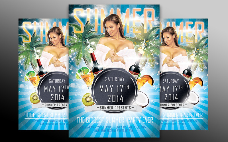 Summer Party Flyer Template Corporate Identity