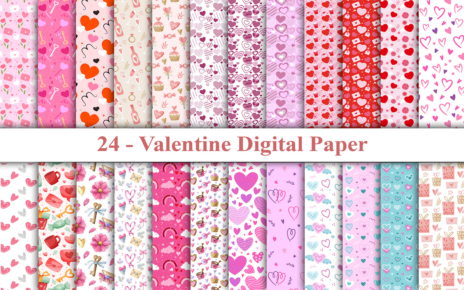 Kit Graphique #221262 Valentine Pattern Divers Modles Web - Logo template Preview