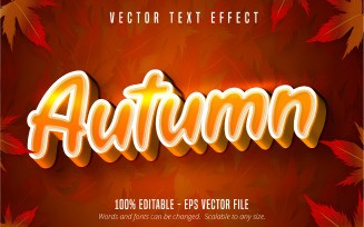 Autumn - Editable Text Effect, Cartoon Text Style, Graphics Illustration