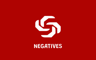 Corporate Negative Letter S Logo