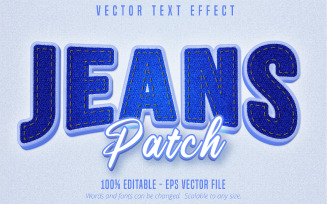 Jeans Pack - Editable Text Effect, Denim And Cartoon Text Style, Graphics Illustration
