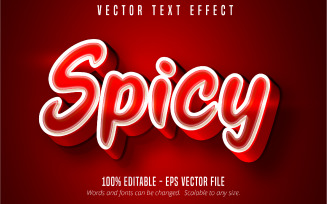Spicy - Editable Text Effect, Cartoon Text Style, Graphics Illustration