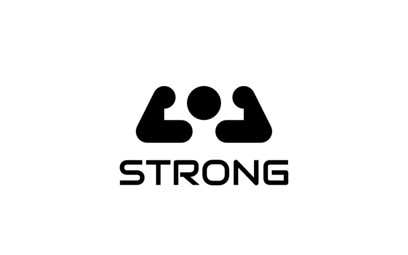 Strong Man Simple Corporate Logo Logo Template