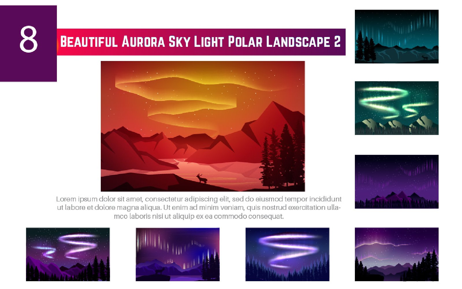 Kit Graphique #221304 Aurora Borealis Web Design - Logo template Preview