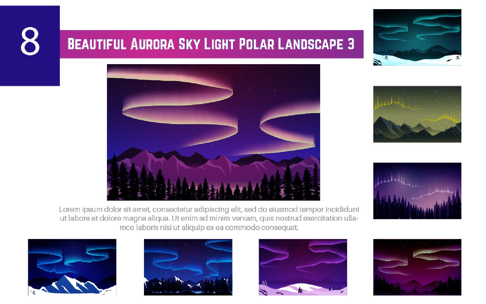 Kit Graphique #221309 Beautiful Aurora Divers Modles Web - Logo template Preview