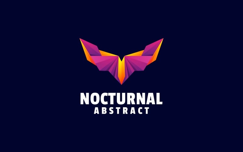 Abstract Nocturnal Gradient Colorful Logo Logo Template