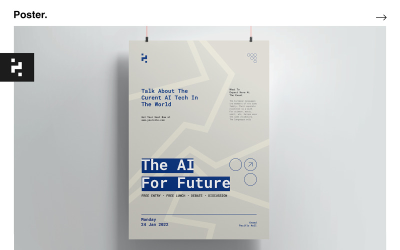 Artificial Intelligent Poster Template Corporate Identity