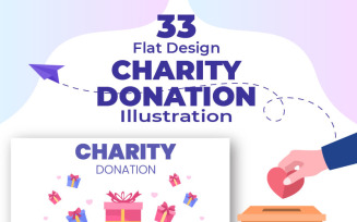 33 Charity Donation via Volunteer Illustration