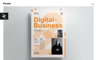 Digital Business Webinar Poster Template