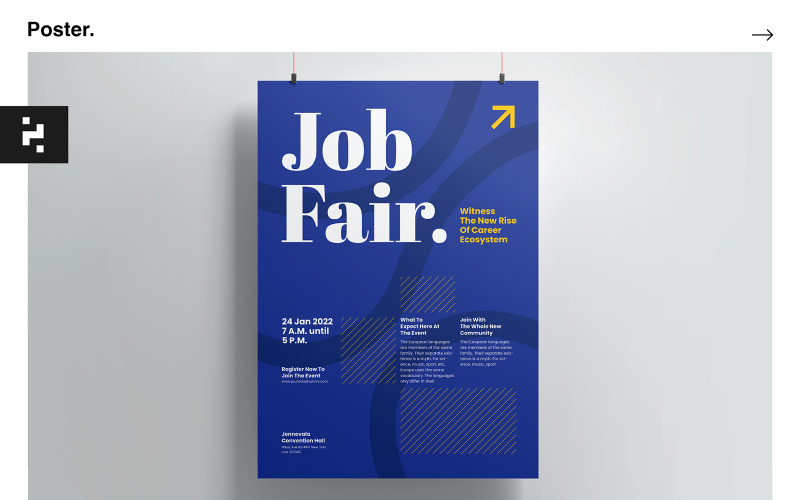 Job Fair Creative Poster Template Corporate Identity