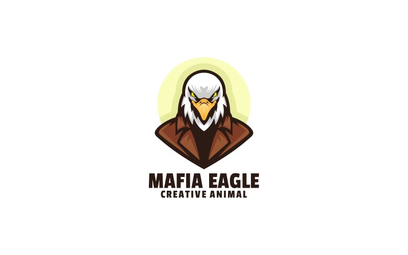 Mafia Eagle Simple Mascot Logo Logo Template