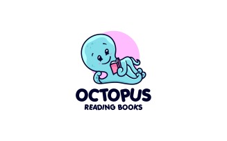 Octopus Mascot Cartoon Logo Template