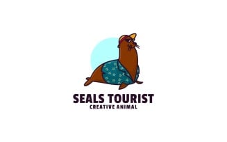 Seals Tourist Cartoon Logo