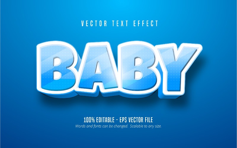 Baby - Editable Text Effect, Cartoon And Comic Text Style, Graphics Illustration
