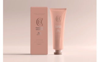 Cosmetic Cream Tube Mockup