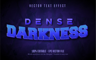 Dense Darkness - Editable Text Effect, Cartoon And Comic Text Style, Graphics Illustration
