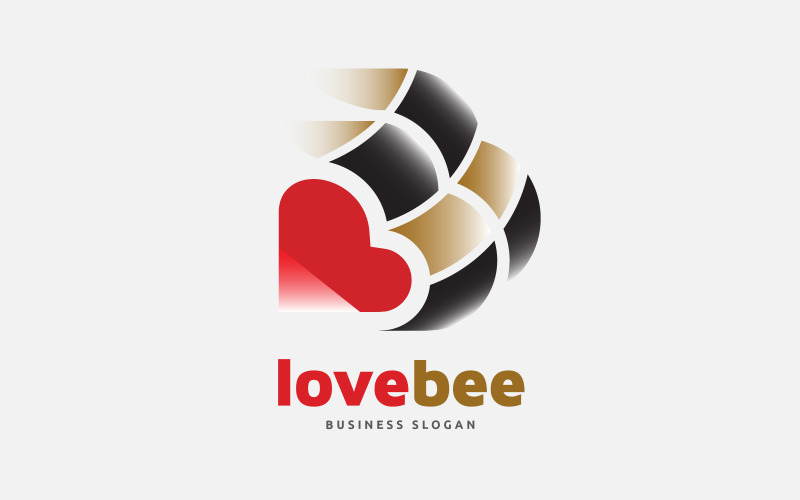 Lovely Bee Model Logo Template