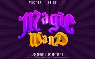 Magic Wand - Editable Text Effect, Cartoon And Mobile Game Text Style, Graphics Illustration