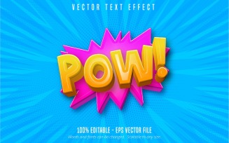 Pow - Editable Text Effect, Cartoon And Comic Text Style, Graphics Illustration
