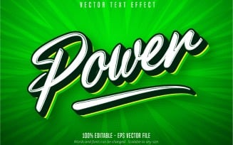 Power - Editable Text Effect, Minimalistic And Calligraphic Text Style, Graphics Illustration