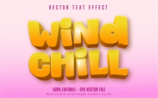 Wind Chill - Editable Text Effect, Cartoon And Comic Text Style, Graphics Illustration