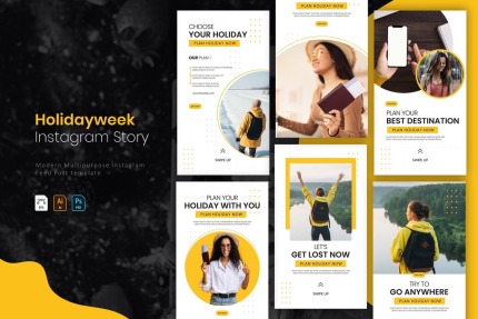 Template #221587 Instagram Templates Webdesign Template - Logo template Preview