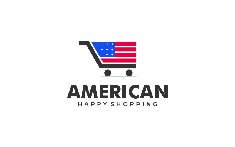 American Cart Color Logo Style Logo Template