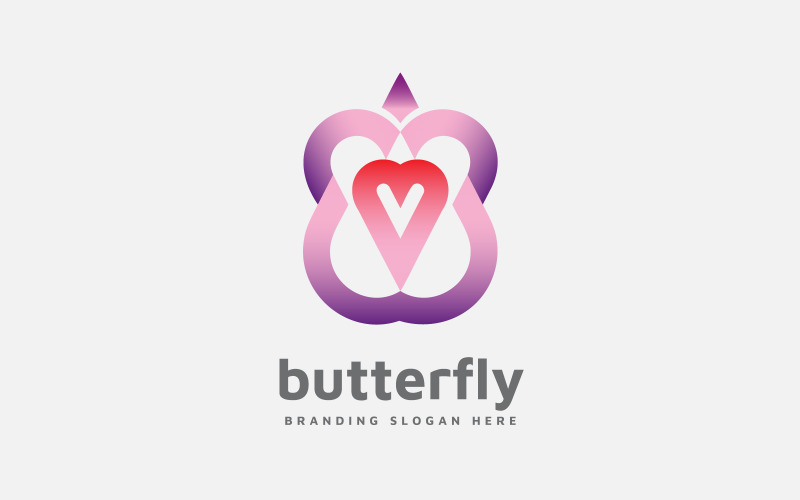 Butterfly Model Fashion B Logo Logo Template