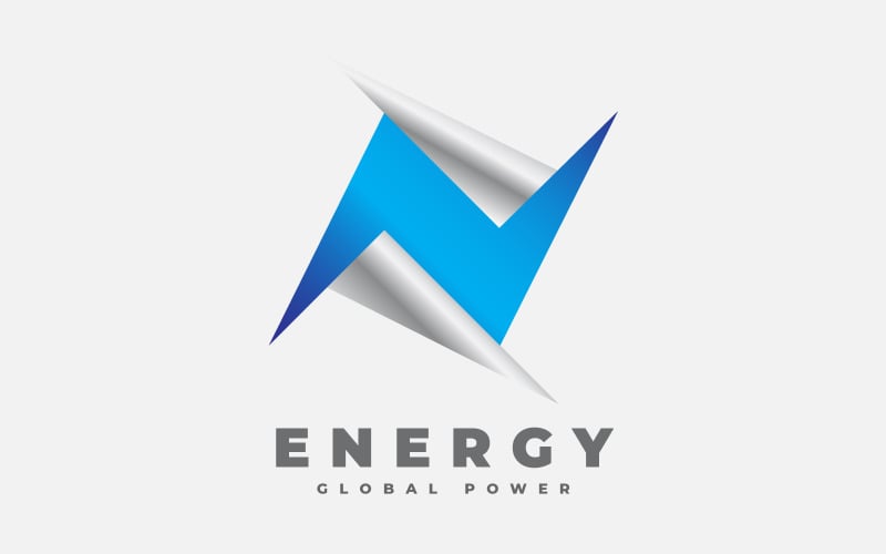 Energy and Origami N Power Logo Logo Template