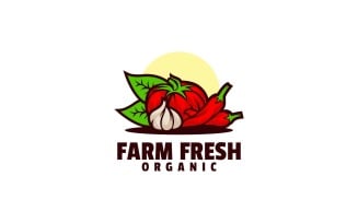 Farm Fresh Simple Mascot Logo