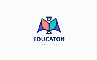 Free education logo icon design vector concept