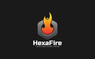 Hexagon Fire Gradient Logo