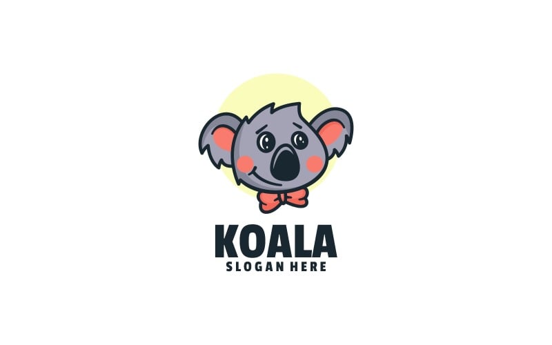 Koala Head Cartoon Logo Style Logo Template