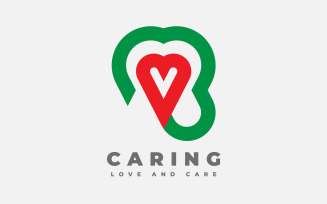 Love and Care B Logo Template