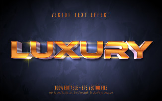 Luxury - Editable Text Effect, Shiny Bronze Text Style, Graphics Illustration