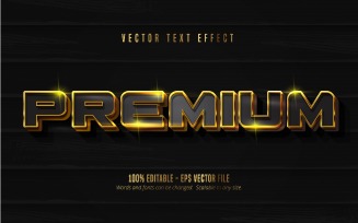 Premium - Editable Text Effect, Shiny Golden Text Style, Graphics Illustration