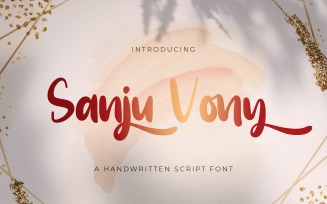 Sanju Vony - Handwritten Font