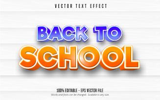 Back To School - Editable Text Effect, Cartoon And Comic Text Style, Graphics Illustration