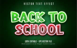 Back To School - Editable Text Effect, Comic And Cartoon Text Style, Graphics Illustration