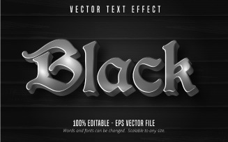 Black - Editable Text Effect, Cartoon And Comic Text Style, Graphics Illustration