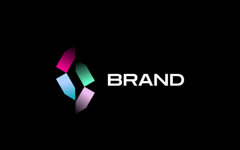 Bold Gradient Futuristic Logo Logo Template