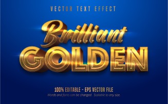 Brilliant Golden - Editable Text Effect, Shiny Golden Text Style, Graphics Illustration